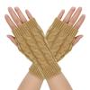 Guantes de lana cálidos de invierno para hombre, guantes sin dedos, guantes cortos con giro de 8 palabras, guantes de punto acrílico transfronterizos para mujer