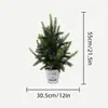 Artículos Populares Transfronterizos: Agujas de Pino Artificiales y Hojas de Ciprés, Plantas en Maceta de Mini Árbol de Navidad, Plantas en Maceta de Cedro, Artículos de Decoración para el Hogar y Comerciales