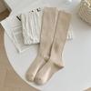 Outono e inverno cor sólida pit emagrecimento quente lã bezerro meias japonês JK estilo formal cashmere e meias