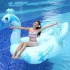 Flotador inflable de PVC pavo real azul para adultos soporte de cisne en color agua cama inflable de flamenco rosa dorado
