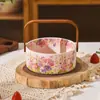 Juego de Vajilla de Cerámica con Forma de Flor, Juego de Platos, Plato de Mesa para el Hogar, Palillos, Cuchara, Plato Hondo, Juego de Vajilla de Cerámica Esmaltada