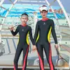 Nuevo Traje de Baño Deportivo para Madre e Hija Pantalones Largos Traje de Surf de una Pieza para Niños Grandes y Niñas Traje de Buceo Conservador para Padres e Hijos