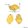 Acero Inoxidable Chapado al Vacío 18K Estrella Luna Sol Colgante de Presión de Aceite Accesorios para Collar Pulsera Pendiente DIY Venta al por Mayor