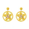 E13765 Pendientes de Flor de Rafia Tejida a Mano Transfronterizos con Diamantes y Perlas Estilo Resort Costero Pendientes Populares para Mujeres