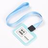Funda para tarjeta de identificación, funda protectora para tarjeta de identificación de estudiante, tarjeta de autobús, tarjeta de trabajo, tarjeta de trabajo, etiqueta de credencial, tarjeta de puerta con cordón