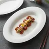 Plato para Pescado con Puntos de Perla de Fábrica para Uso Doméstico Nuevo Modelo 2026 Exquisito Plato de Cerámica Blanca Ovalado para Pescado al Vapor con un Tacto Premium