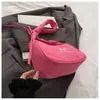 Bolso de Hombro Minimalista Color Crema con Detalle de Lazo - Bolso de Mano de Lona con Correa Fruncida para el Trayecto Diario