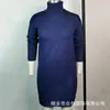 Suéter Estilo Europeu e Americano 2025 Amazon Moda Outono e Inverno Suéter de Gola Alta Longo Tricô Casaco Suéter Roupas Femininas Transfronteiriças