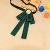 Pajarita con Cuello Floral para Mujer, Estilo Universitario, Accesorio Formal de Broche para Camisa Estilo Británico Profesional por Metabo