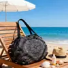 Bolsa Acordeão Bolsa de Compras de Supermercado Bolsa Tote Portátil Enrolável Bolsa Nuvem Bolsa de Armazenamento de Grande Capacidade Bolsa de Compras Dobrável