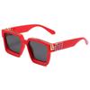 Tendencia de moda europea y americana, gafas de sol con montura grande, modelo de rayas verdes, mismas gafas de sol, comercio exterior transfronterizo, gafas de exhibición callejera