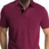Top Casual Verão Estilo Novo Europeu e Americano Manga Curta Gola Polo Patchwork Multicor Cor Sólida para Homem