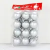 Atacado Transfronteiriço Bola de Natal 3cm Decoração de Árvore de Natal Bola Pendente Bola Brilhante Fosca com Glitter Dia de Ano Novo Natal