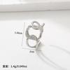Anillo de Acero Inoxidable Nicho de Alta Gama Lujo Ligero Apertura Ajustable Anillo de Presión de Aceite Sin Desvanecimiento Hueco con Anillo de Dedo Texturizado