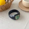 Nova Coleção de Pulseiras de Resina Vintage Transfronteiriças para Mulheres, Pulseira Exagerada de Aba Larga com Pedras, Acessórios de Joias Europeus e Americanos