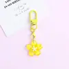 Llavero Transparente de Sakura Fresca de Colores Colgante Lindo Cadena para Teléfono Celular Bolso Muñeca Adorno Pequeño Al por Mayor