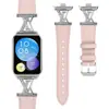 Adequado para Relógio Inteligente Xiaomi 8/9/10Pro com Pulseira de Couro para Relógio Redmi Watch4/5/6 com Ponta Cravejada de Diamantes