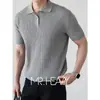 Camisa polo, camisa de punto, camiseta de manga corta para hombre, cuello camisero, cuello en V, a rayas, estilo old money, de negocios, verano, venta al por mayor de fábrica transfronteriza
