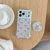 Funda de teléfono con diseño de oso de lunares adecuada para Apple 18 Pro Max, iPhone 17 con soporte, 16 linda, 15 con agujeros precisos