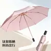 Sombrilla de titanio plateado de doble capa para mujer, protección UV, doble uso para sol y lluvia, paraguas reforzado resistente al viento y la lluvia, sombrilla de color sólido