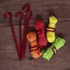 Set de cuerda de viento reflectante para camping al aire libre, estaca para suelo, cuerda de tracción para toldo de tienda, resistente al viento, fijo, aleación de aluminio, hebilla de doble ojo