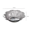 Plato de frutas PET de lujo ligero estilo europeo con bordes plateados, alto valor estético para la mesa del comedor del hogar, adecuado para frutas, bocadillos y dulces