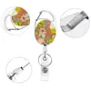 Lanyard floral de poliéster para transferencia térmica mariposa aleación de zinc hebilla de liberación fácil impresión fácil portatarjeta de identificación