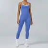 Conjunto de Calça Yoga Color Block Transfronteiriço Conjunto Esportivo Fitness Corrida ao Ar Livre Feminino Costas com Tiras Bonitas Roupa Esportiva Atacado