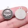 21X18Mm 2,3g Prata Antiga Acessórios para Joias Artesanais DIY Outros Pingentes Pingente Olho de Balançar Mão