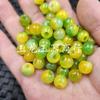 Jade Jade Huang Fei Cuentas de Agujero Grande Cuentas de Jade Amarillo Fluorescente Accesorios para Pulsera Collar Cuentas de Jade Hechas a Mano