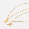 N12645Ins Collar de Moda Versátil Diseño de Nicho Diamante de Gama Alta Estrella de Mar Estilo Vaquero Occidental Collar