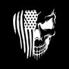 Pegatinas de calavera con la bandera estadounidense transfronteriza para coche, pegatinas reflectantes impermeables con rayas de calavera, pegatinas decorativas personalizadas.