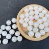 Xinjiang Hotan Kunlun Contas de Jade Branco Dispersas DIY Contas Feitas À Mão Pulseira Colar de Cristal de Jade Material Bolsa