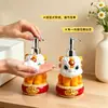 Dispensador de Jabón Bomba Botella Danza del León Guochao Desinfectante de Manos Decoración para Lavabo de Baño Botella de Gel de Ducha Loción