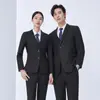 Traje Grueso de Invierno Traje Foreshare Mismo para Hombres y Mujeres Traje de Negocios Gris Negocio Ropa de Trabajo para Herramientas Maestros