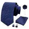 Corbata para Hombre, Pañuelo Cuadrado, Gemelos, Broche Set de 4 Piezas para Banquete de Negocios Decoración de Traje Camisa Corbata de Moda Fábrica Shengzhou