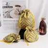 Bolsa Arco Bolsa de Cordão, Bolsa para Armazenamento de Joias, Bolsa de Brocado Flor de Onda, Bolsa de Tecido para Embalagem de Joias
