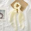 Scrunchie de Fita de Cetim Liso com Laço, Elástico de Cabelo Longo com Fita, Faixa de Cabelo de Lenço de Seda, Acessório de Cabelo Transfronteiriço da Amazon