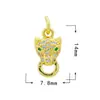 Accesorios de circonita microincrustada para joyería DIY, colgante pequeño, colgante decorativo para collar, chapado en oro de 18 quilates