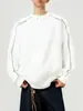 Sudadera con Capucha de Cuello Redondo con Diseño de Hilo Brillante Retro para Hombre Otoño Invierno Marca de Moda Holgada Casual Versátil Pulóver Superior Ropa de Hombre