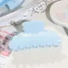 Pinza para el pelo de estilo coreano simple con diseño de mármol y degradado para recogidos en la nuca, Pinza de tiburón con encaje, Accesorio para el pelo Pinza para el pelo ovalada