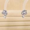 Artículo de moda de invierno diseño irregular de estilo blanco pendientes elegantes de alta gama joyería simple y versátil