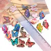 Venta Directa de Fábrica de Llaveros, Collares, Pulseras, Colgantes y Accesorios DIY de Mariposas de Esmalte Colorido de 20 Estilos Transfronterizos