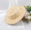 4~18cm Especificación Mini Sombrero de Paja Tejido Floral Decoración Artesanal Sombrero para Muñeca Accesorio DIY Sombrero en Blanco