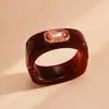 Pulseira Quadrada de Acrílico com Gradiente Transfronteiriça Europeia e Americana, Pulseira de Luxo Leve Ins Nicho High-End, Acessório de Mão de Moda Personalizado
