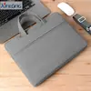 Xinlong Bolsa de Hombro para Laptop de Cuero Gran Capacidad Portátil Bolsa para Laptop de 14/ 15.6 pulgadas con Logo Impreso