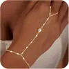 Corrente de Dedo Simples Peça Única Nova Europeia e Americana, Acessórios de Festa Diários com Personalidade de Nicho da Moda, Pulseira Estilo Luxo Leve