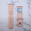 Adequado para Apple Watchs11/10 Pulseira Apple Watch Cor Sólida Silicone Apple Figura Borboleta Fivela Figura 8 Pulseira