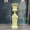 Casamento Coluna Romana Dourada Vaso de Flores Prateleira Guia de Estrada Listrado Europeu Troféu Fibra de Vidro Adereços de Casamento