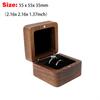 Caja de Madera Maciza para Pendientes de Mujer, Anillos, Joyero de Almacenamiento y Regalo, Nogal Negro Exclusivo Transfronterizo para Regalos de Enamorados Logo